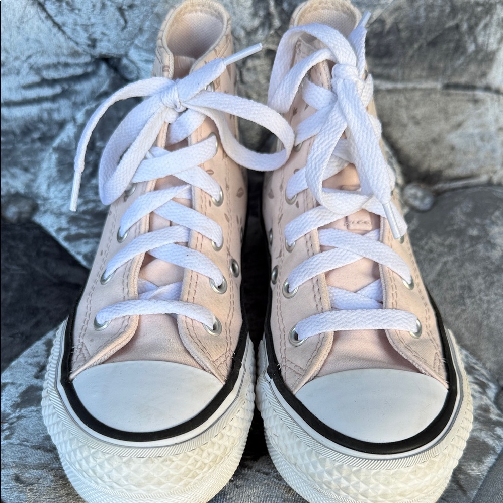 Converse Girls Floral Pink High-Tops - Picture 10 of 12